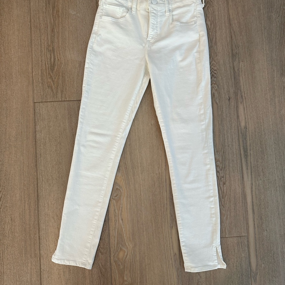 Express White Skinny Jeans with Tapered Ankle